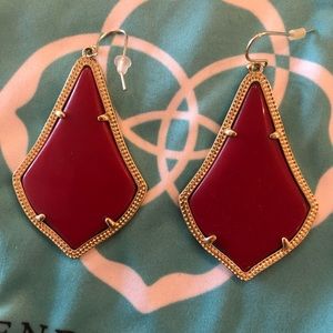 Maroon Kendra Scott earrings